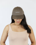 Model wearing the Are You Mad at Me? Hat, close-up front view