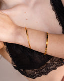 Athena Cuff worn on the wrist, hover view.