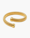 Joye Cuff, a bold 18K Gold PVD statement cuff bracelet.