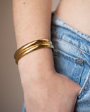 Madi Cuff worn on the wrist, hover view.